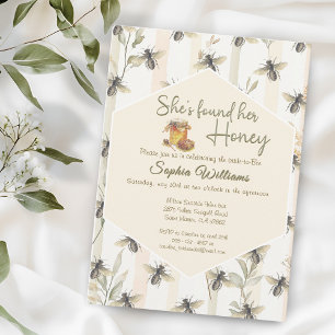 Convite Ela encontrou seu chá de panela de mel de abelhas