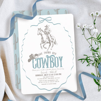 Convite Ela Encontrou Seu Cowboy Chuveiro de Noiva Dusty B