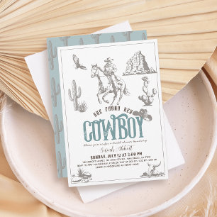 Convite Ela Encontrou Seu Cowboy no Chá de Noiva