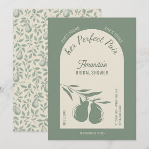 Convite Ela encontrou seu perfeito Chá de panela de pera