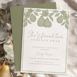 Convite Ela encontrou seu perfeito Chá de panela de pera