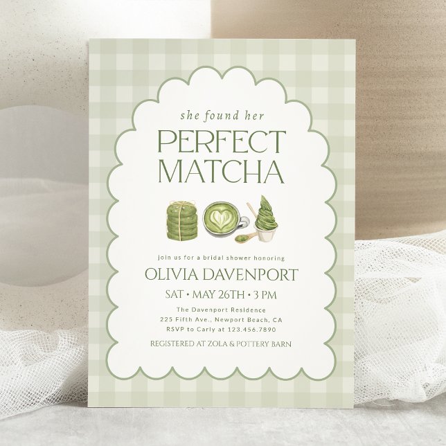 Convite Ela Encontrou Seu Perfeito Chá de panela Matcha (Criador carregado)