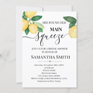 Convite Ela encontrou seu principal aperto, chá de panela 