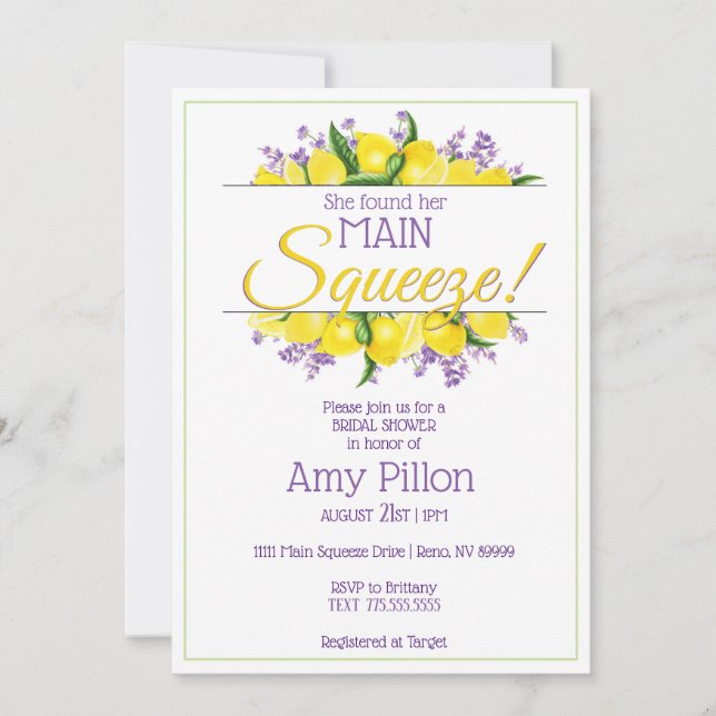 Convite Ela Encontrou Seu Principal Comichão - Chá de pane (Frente)