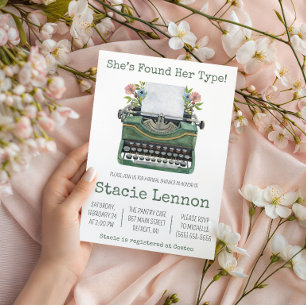 Convite Ela encontrou seu tipo! Chá de panela de máquina d