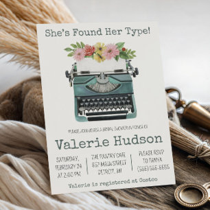 Convite Ela encontrou seu tipo! Chá de panela de máquina d