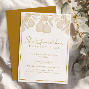 Convite Ela encontrou sua pera perfeita   Chá de panela Do