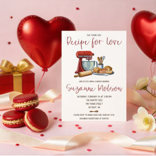 Convite Ela Encontrou sua Receita para o Amor! Chuveiro de