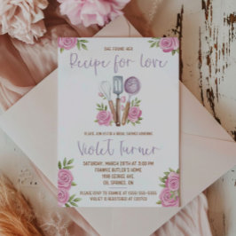 Convite Ela Encontrou sua Receita para o Amor! Chuveiro de