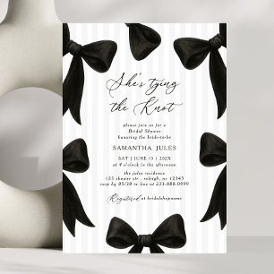 Convite Ela Está Amarrando o Nó arco de casamento de véu p