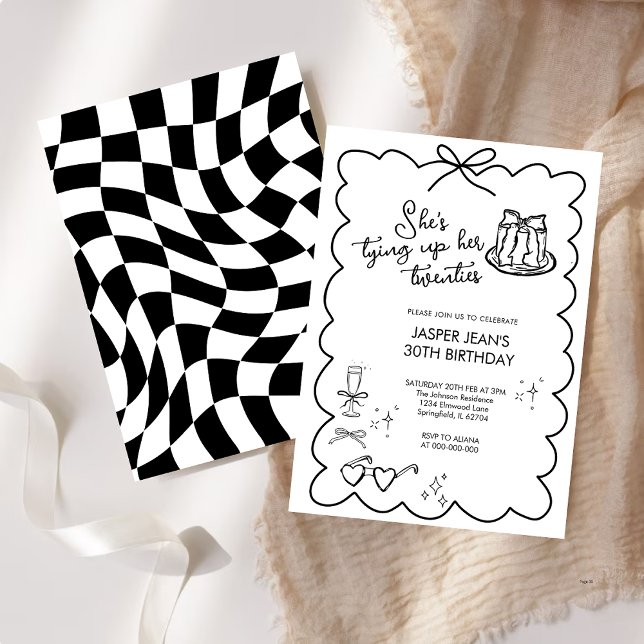 Convite Ela está amarrando seu Arco dos 20 anos (Criador carregado)