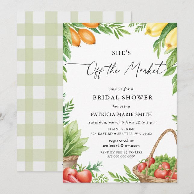 Convite Ela está fora do Chá de panela do Mercado de Agric (Frente/Verso)