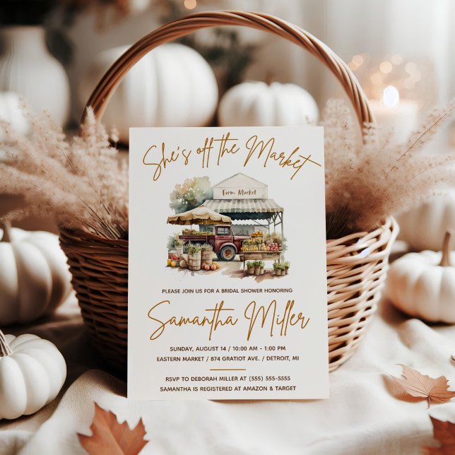 Convite Ela está fora do mercado! Chá de panela do mercado (Criador carregado)