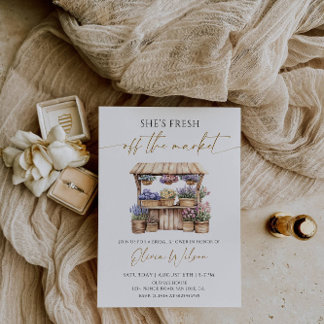 Convite Ela está fresca do Chá de panela de mercado