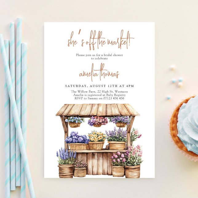 Convite Ela está fresca do Chá de panela de mercado (Criador carregado)