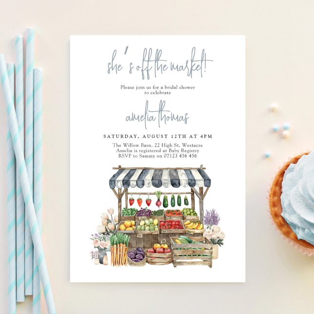 Convite Ela está fresca do Chá de panela de mercado (Criador carregado)