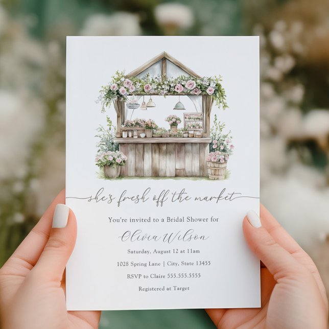 Convite Ela está fresca do Chá de panela de mercado (Criador carregado)