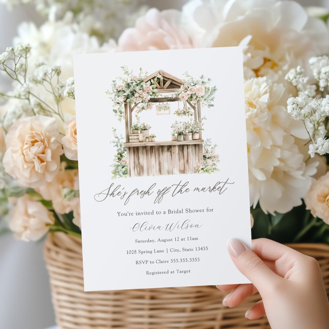 Convite Ela está fresca do Chá de panela de mercado (Criador carregado)