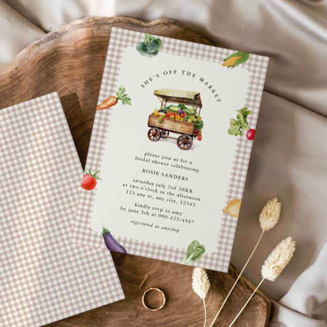 Convite Ela está fresca do Chá de panela de mercado (Criador carregado)