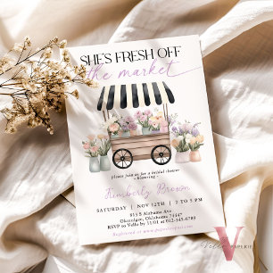 Convite Ela está fresca do mercado Chá de panela roxo