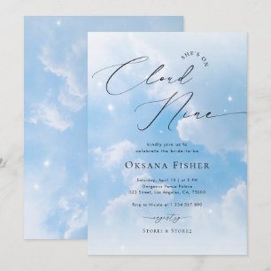 Convite Ela está na Nuvem Nove   Chá de panela de Nuvens A