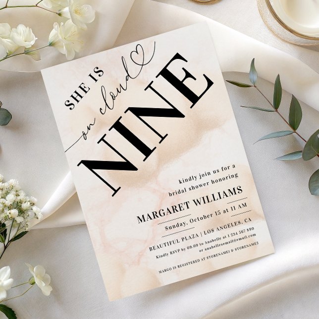 Convite Ela está no Chá de panela Cloud Nine Heart Script (Criador carregado)