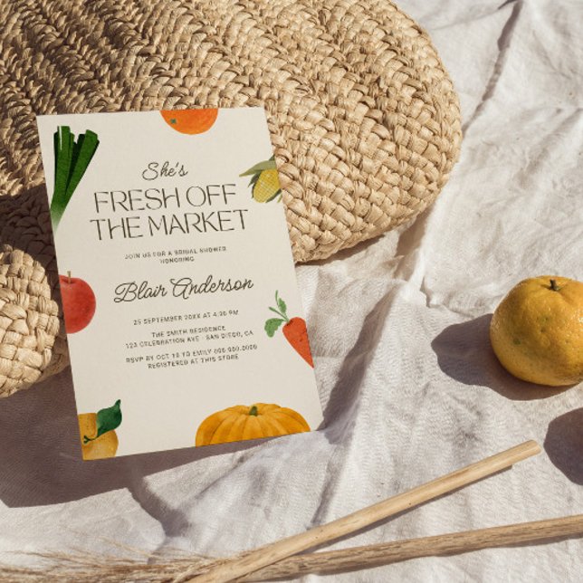 Convite Ela está nova no Chá de panela de mercado (Criador carregado)