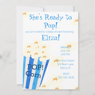 Convite Ela está pronta para Pop Corn