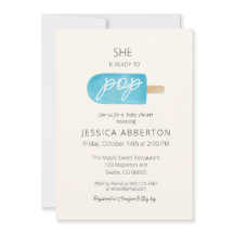 Ela está pronta para Pop de Chá de fraldas