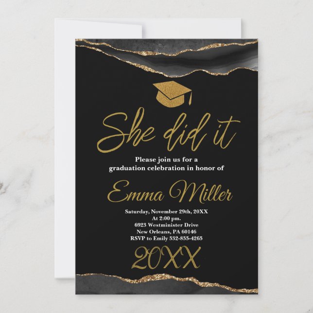 Convite Ela Fez Festa de formatura (Frente)