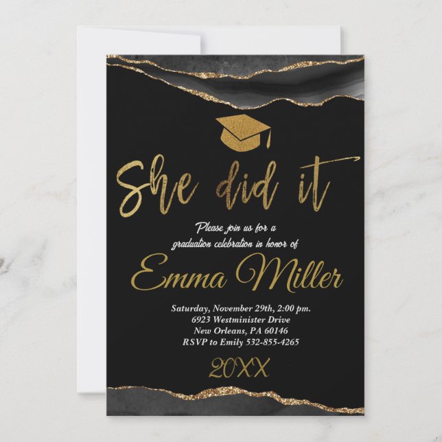 Convite Ela Fez Festa de formatura (Frente)