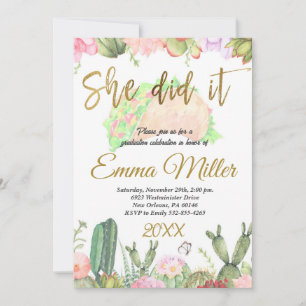 Convite Ela Fez Festa de formatura