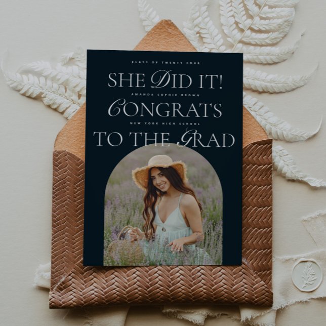 Convite Ela Fez Marinho Arch Híbrido De Fontes Modernas (Criador carregado)