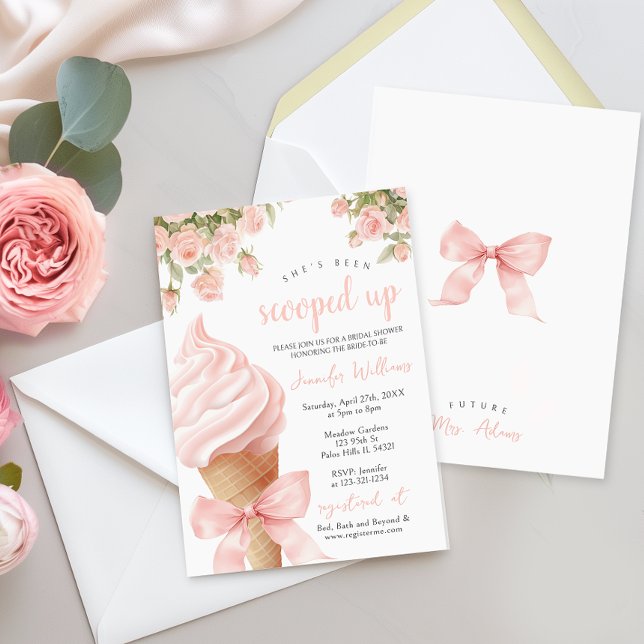 Convite Ela foi cortada no Chá de panela Sorvete (Criador carregado)