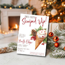 Ela foi escolhida!  Chuveiro de Sorvete de Natal