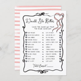 Convite Ela iria Preferencialmente o jogo de Chá de panela