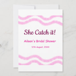 Convite Ela pega-o como uma corda d'água espiral rosa