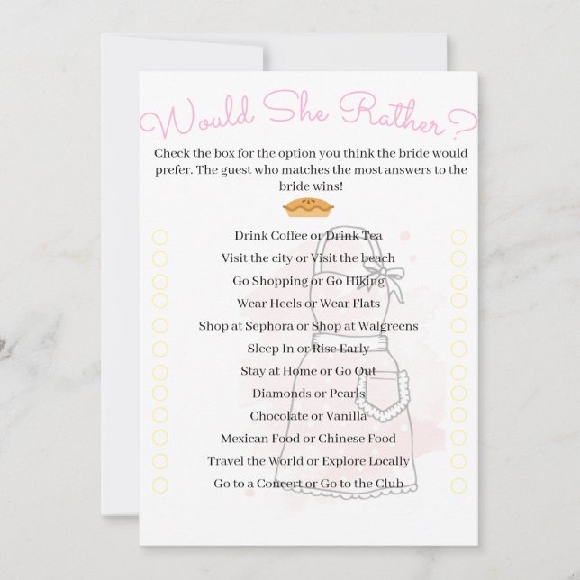 Convite Ela Preferiria? (Frente)