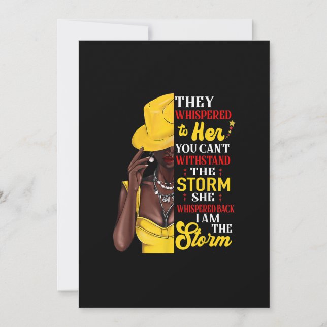 Convite Ela Sussurrou De Volta Eu Sou O Temporal História  (Frente)