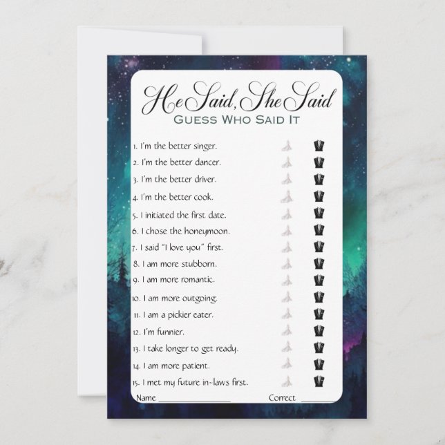 Convite Ele Disse Que Disse Jogo De Chá de panela (Frente)