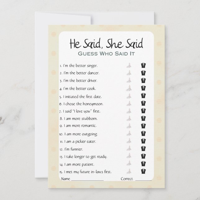 Convite Ele Disse Que Disse Jogo De Chá de panela (Frente)