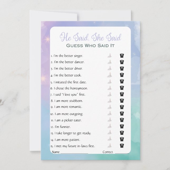 Convite Ele Disse Que Disse Jogo De Chá de panela (Frente)