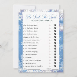 Convite Ele Disse Que Disse Jogo De Chá de panela