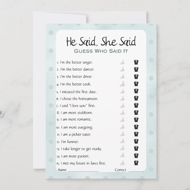 Convite Ele Disse Que Disse Jogo De Chá de panela (Frente)