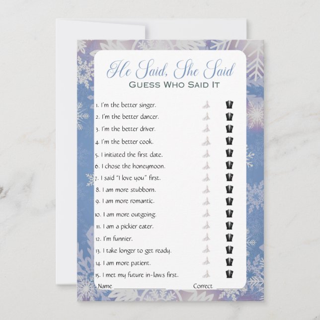 Convite Ele Disse Que Disse Jogo De Chá de panela (Frente)