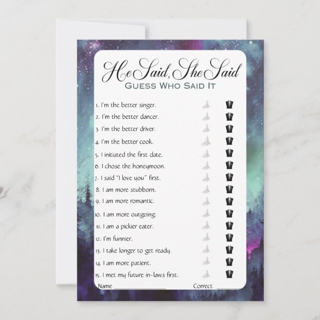 Convite Ele Disse Que Disse Jogo De Chá de panela (Frente)