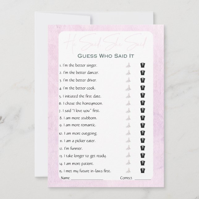 Convite Ele Disse Que Disse Jogo De Chá de panela (Frente)