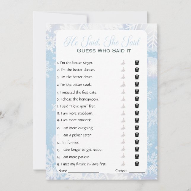 Convite Ele Disse Que Disse Jogo De Chá de panela (Frente)