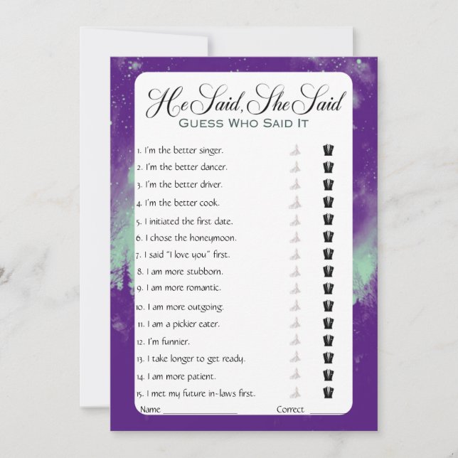 Convite Ele Disse Que Disse Jogo De Chá de panela (Frente)