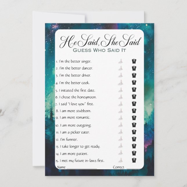 Convite Ele Disse Que Disse Jogo De Chá de panela (Frente)